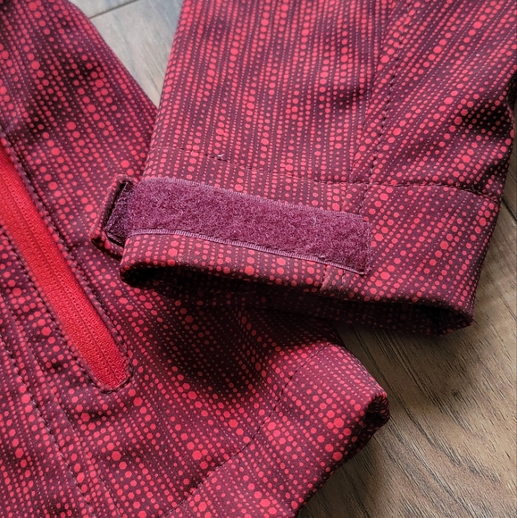 Eddie Bauer Women's xs Red Black Zipper Jacket Wind Water Resistant - Picture 4 of 7